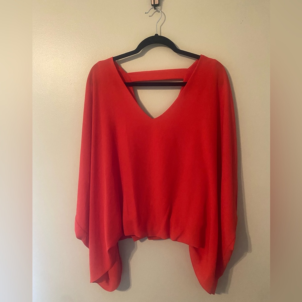 Red Open Back Top